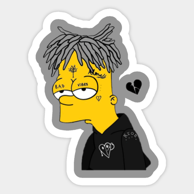 sad bart - Bart Simpson - Sticker | TeePublic